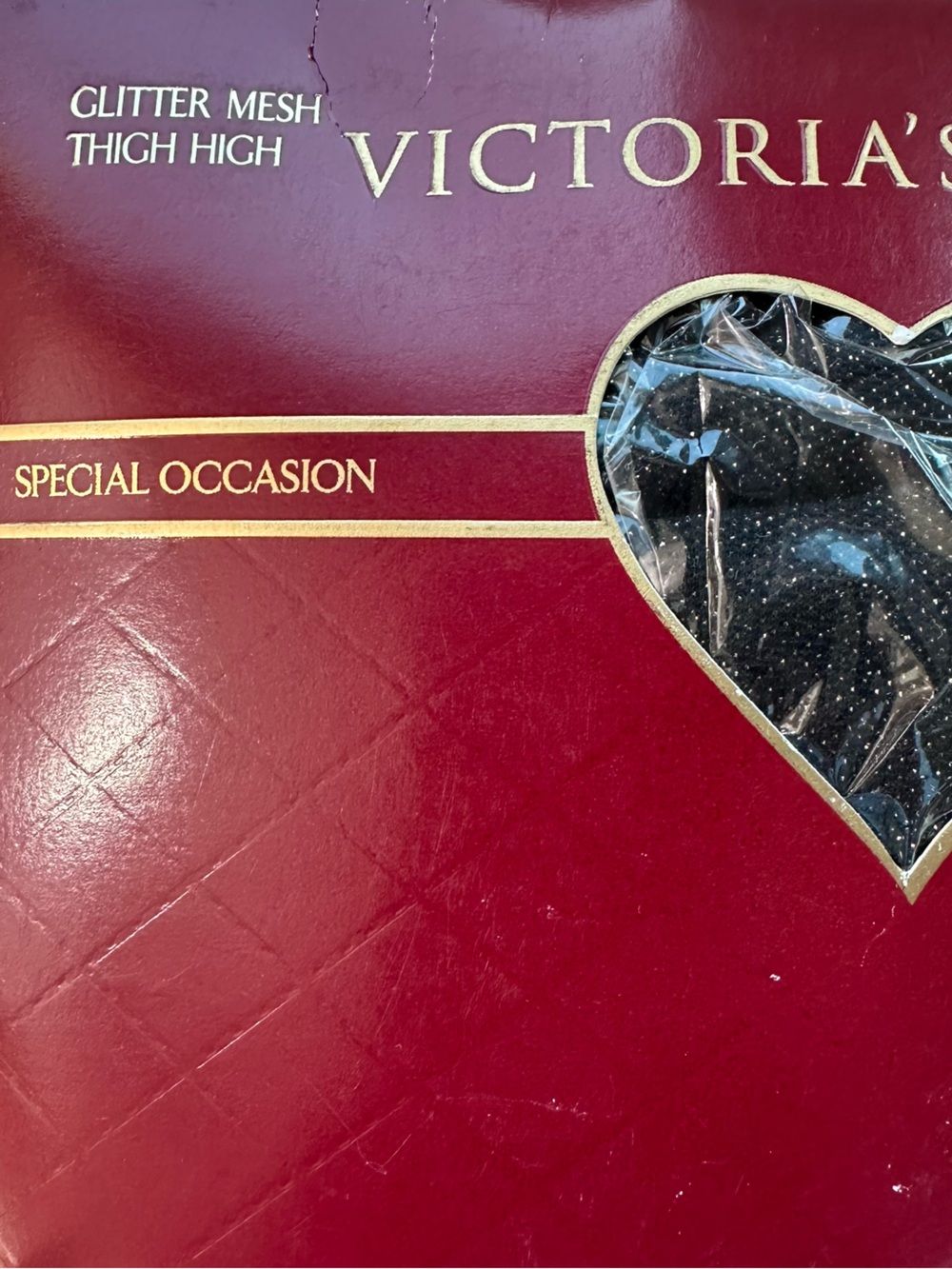 NWT VTG 1990s Victoria's Secret Lingerie for Legs Stockings Size S Black Gold